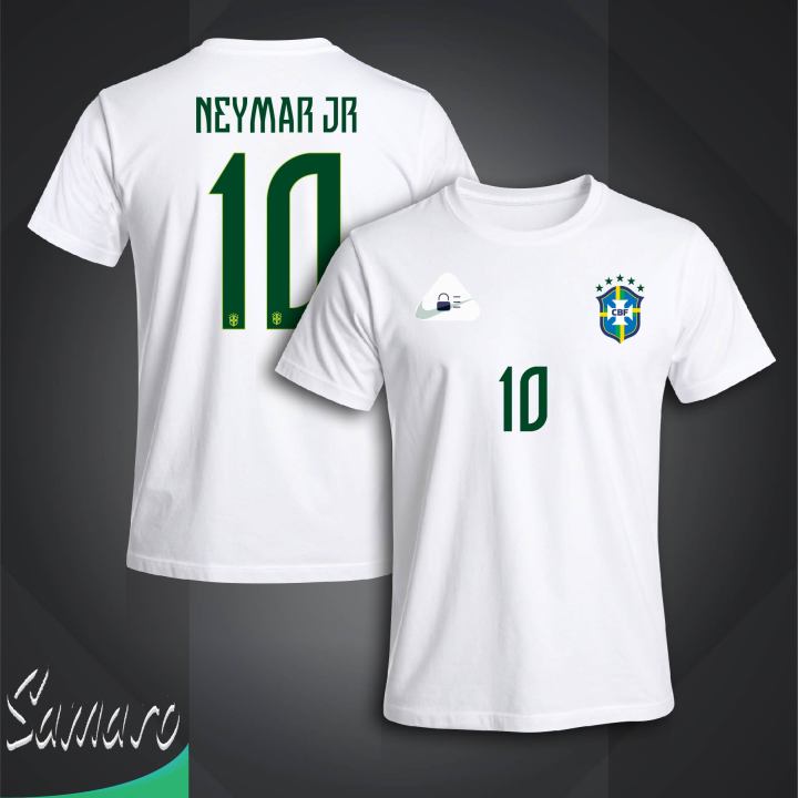 Brazil Neymar jr 10 Short Sleeve Football Jersey For Men - Neymar jr 10 Half Sleeve t shirt - Brazil 10 Jersey