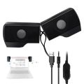 Computer Speakers External Clip On Computer Speakers USB Powered Wired Multimedia Mini Soundbar For PC Computer Laptop Speakers.