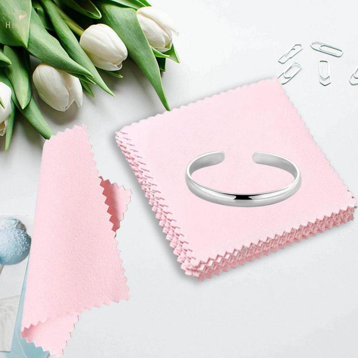 10Pcs Jewelry Cleaning Polishing Cloth Wiping Cloth for Rings Silverware
