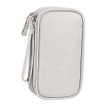 Travel Cable Organizer Bag Waterproof Double Layer Pouch for Data Cable Charger Electronics Accessories.