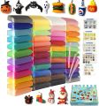 Creative Art and Craft Air Dry Super Clay with Carving Molding Tools Kit for Girls and Boys (12 Pcs and 6pcs) Colours Colors Air Dry Clay. Super Light DIY Clay for Model Air Dry Clay Fun Toy, Creative Art DIY Crafts, Gift for Kids.