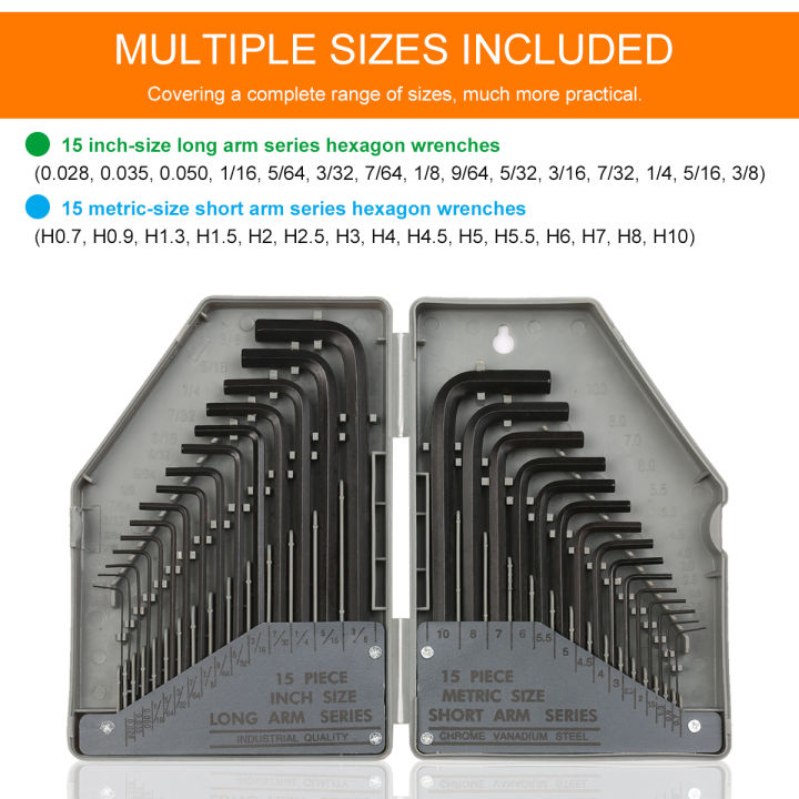 30Pcs%20Metric%20Hexagon%20Wrench%20Set%200.028~3/8-inch%200.7~10mm%20Repair%20Tools%20for%20Household%20Electrical%20Appliances%20Bicycle%20Machinery%20-%20Image%205
