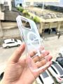 For iPhone 15 Pro Max Anti Yellow Magsafe Magnetic Wireless Charging Case Clear Transparent Shockproof Back Cover Phone case. 