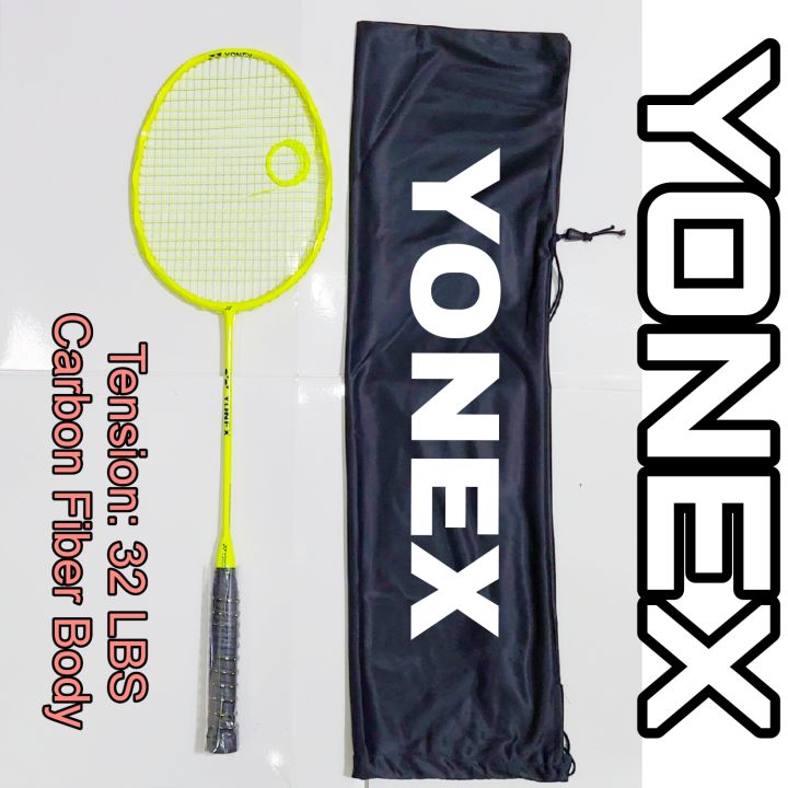 Yonex Badminton Racket With Yonex Bg 65 String 32 Lbs Mashing Gadding Fully Complete - Professional Grade Racket For Enhanced Performance