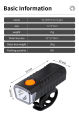 Night Riding Bike Lights Rechargeable Front Taillight LED Bicycle Lighting. 