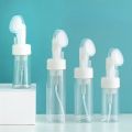 Soap Foaming Bottle Facial Cleanser Foam Maker Bottle with Silicone Clean Brush Portable Facewashing Mousse Foam Bottles.