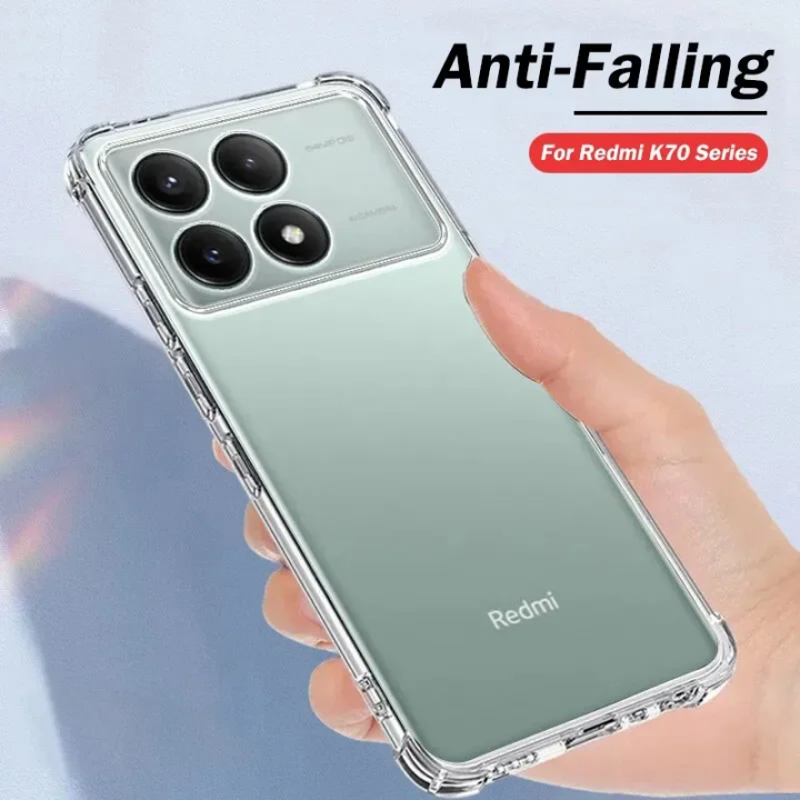 Xiaomi%20Redmi%20K70e%205G%20%20Flexible%20Clear%20Transparent%20Soft%20TPU%20Back%20Case%20Cover%20With%20Bumper%20-%20Image%202