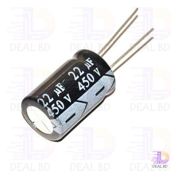 2Pcs Electrolytic Capacitor 22uF 450V Radial Polarized Aluminum Electrolytic Capacitors