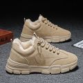 2022Winter Worker Boot Men's Low-Top Casual Warm with Velvet Thick Cotton Shoes Mid-Top Tide All-Matching Snow Boots Ankle Boots. 