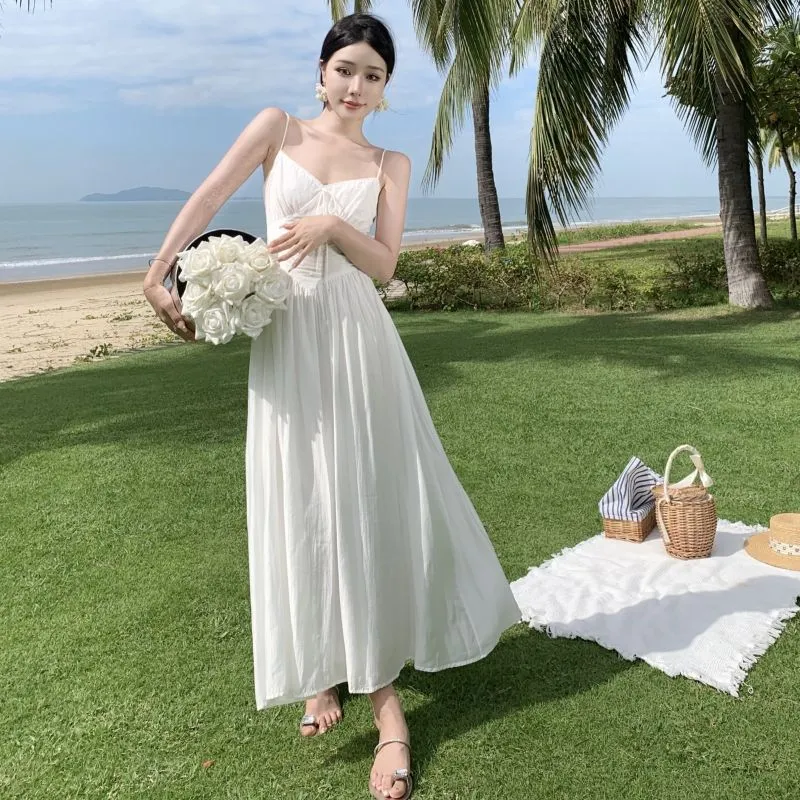 Beach Dress for Women Summer 2024 New Chic Long Dress Fairy Sea