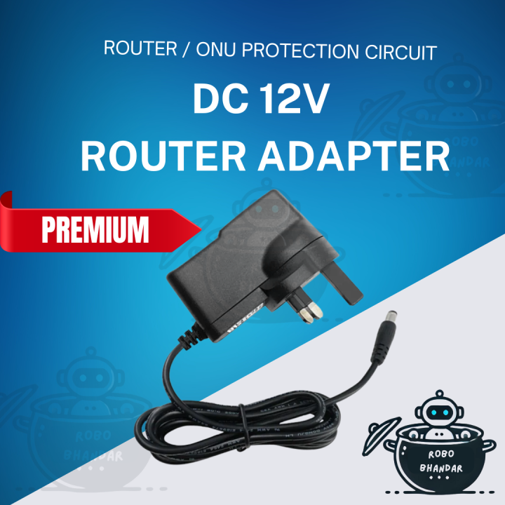 Router 12V 0.6A Original Power Adapter with 3-Pin Plug – High ...