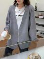 Autumn and Winter New 2022 Sweater Knitted Cardigan Women's Thick Knitted Loose Lazy French Retro Mid-Length Coat.
