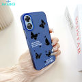 ZeroQiQi for OPPO A17 A17K Back Cover Black Butterfly Creative Contrast Color Hard Phone Case for Boy Girl. 