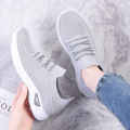 Elastic Female Tennis Shoes Socks Women's Net Breathable Shoes One Pedal Shoes2023Summer Women's Sports Shoes Tendon Bottom Mesh Surface Shoes.