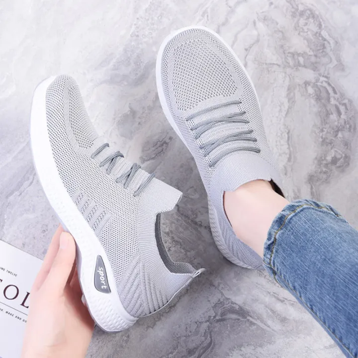 Elastic%20Female%20Tennis%20Shoes%20Socks%20Women's%20Net%20Breathable%20Shoes%20One%20Pedal%20Shoes2023Summer%20Women's%20Sports%20Shoes%20Tendon%20Bottom%20Mesh%20Surface%20Shoes%20-%20Image%205