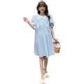 Maternity Clothes Summer Clothes2023New Fashion Mom Korean Style Loose Fashion Small Simple Slimming Large Size Dress Summer.