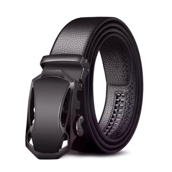 black artificial leather auto gear belt
