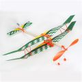 Biplane Glider Aircraft Thunderbird Rubber Band Power Plane Helicopter Model. 