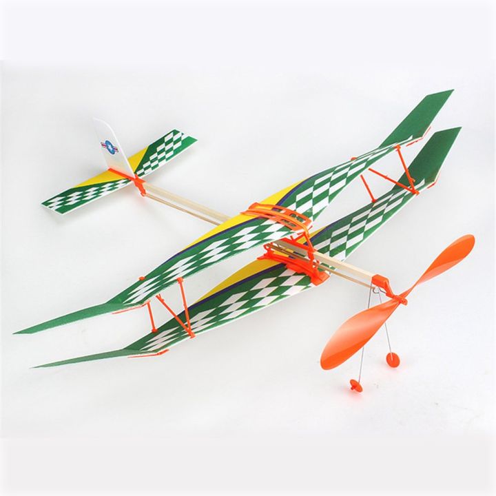 Biplane%20Glider%20Aircraft%20Thunderbird%20Rubber%20Band%20Power%20Plane%20Helicopter%20Model%20-%20Image%203