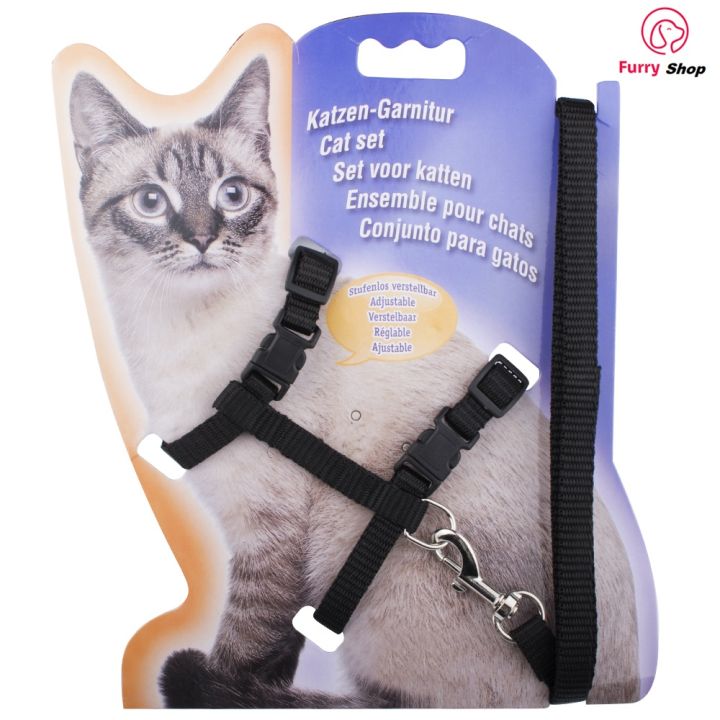 Adjustable%20Nylon%20Pet%20Cat%20Harness%20and%20Leash%20~%20Kitten%20adult%20Belt%20Collar%20with%20lead%20-%20Image%202