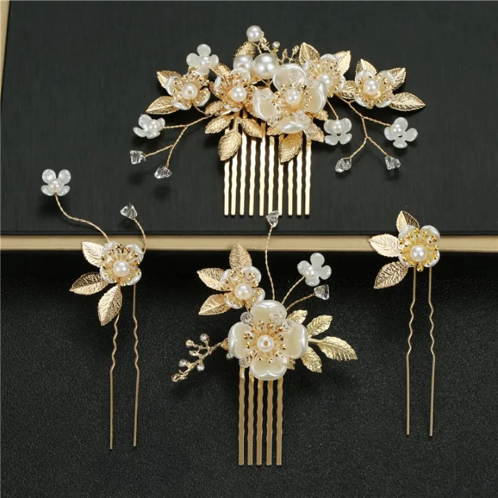 Golden%20Hair%20Comb%20Floral%20Pearl%20Hairpin%20Wedding%20Hair%20Accessories%20For%20Women%20U-shaped%20hair%20Clips%20Fashion%20Bridal%20Tiaras%20Hair%20Jewelry%20-%20Image%202