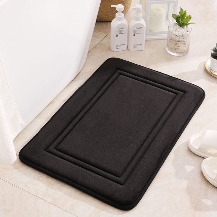 Cross-border square frame, paper clip, memory foam, thickened door mat, bathroom anti-slip mat, kitchen, bathroom, toilet mat