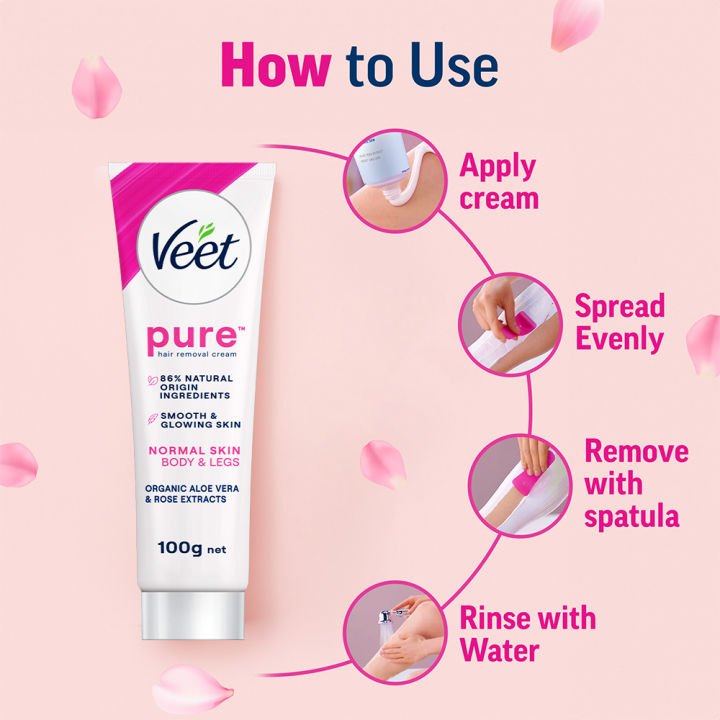 Veet%20100gm%20Normal%20Skin%20Hair%20Removal%20Cream%20for%20Body%20&%20Legs,%20Freshest%20Smell%20with%20With%20Organic%20Aelo%20Vera%20and%20Rose%20Extract,%20Dermatologically%20Tested%20-%20Image%208