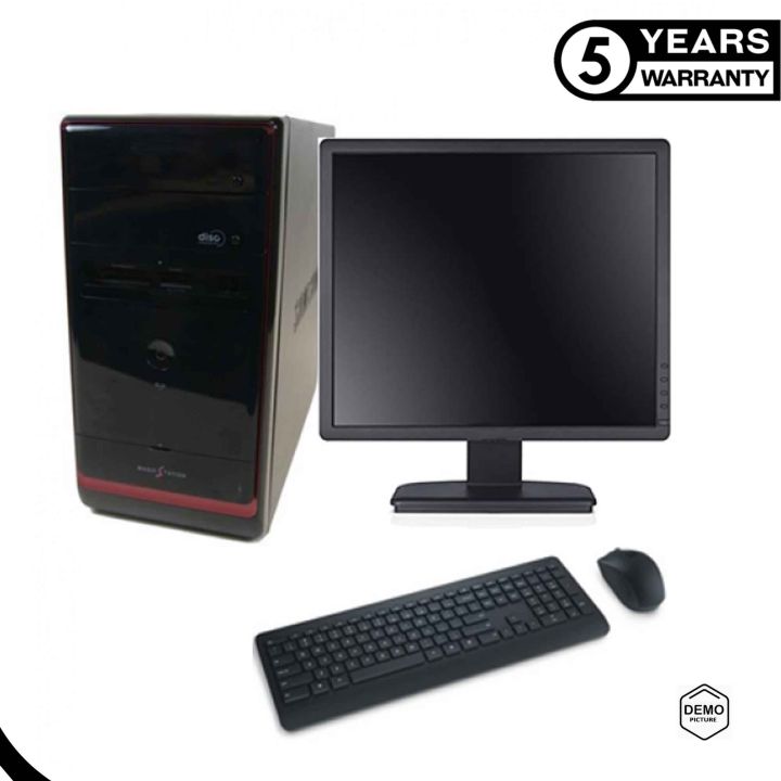 Intel Core 2 Duo 6MB Cache RAM 8GB HDD 500GB Monitor 17" Full New Desktop Computer Set.