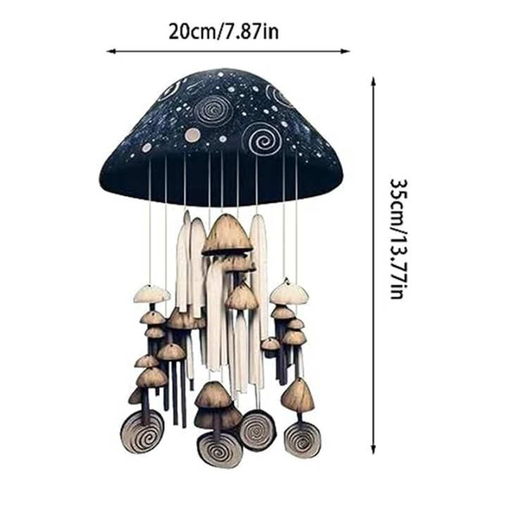 1%20PCS%20Handmade%20Art%20Wind%20Chimes%20Outdoors%20Unique%20Resin%20Hand%20Painted%20Decorative%20Mushroom%20Wind%20Bell%20-%20Image%202