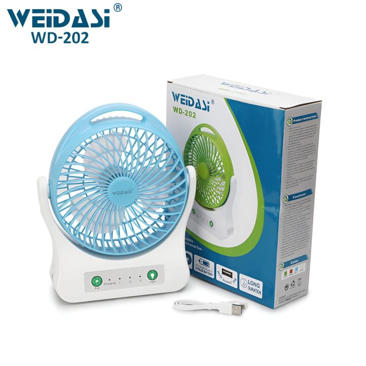 WEIDASI%20WD-202%20Rechargeable%202400mAh%20Lithium%20Battery%20Up-Down%20Adjustable%20Desk%20Fan%20With%20LED%20Light%20-%20Image%205