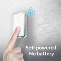 VeryHome Self Powered Waterproof Wireless DoorBell night light no battery EU plug home Cordless Door Bell 1button 1 2 Receiver.