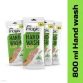 Magic Powder-to-Liquid Handwash Refill Pack 9 gm - Pack of 4 - (Makes 800ml of Handwash). 