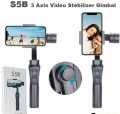 S5B 3 Axis Gimbal Handheld Stabilizer Cellphone Action Camera Holder Anti Shake Video Record Smartphone Gimbal for Phone.