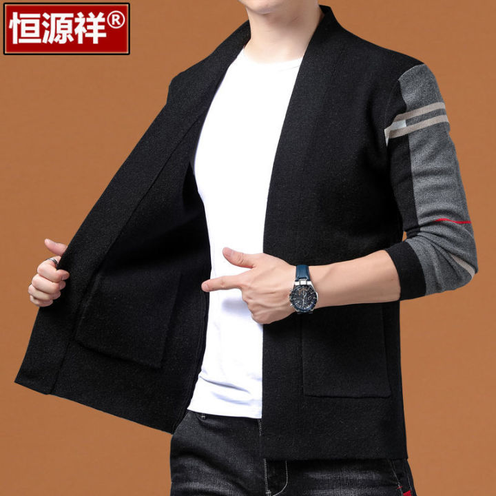 Hengyuanxiang%20New%20Spring%20and%20Autumn%20Knitted%20Cardigan%20Men's%20Middle-Aged%20round%20Neck%20Korean%20Style%20Casual%20Men's%20Clothing%20Sweater%20Coat%20-%20Image%209