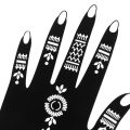 1 Pairs Henna Tattoo Stencil Temporary Hand Tattoo Body Art Sticker Template Indian Wedding Painting Henna Kit Tool Amour zii. 