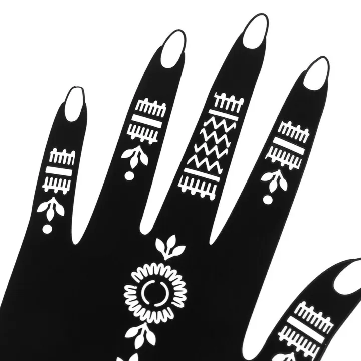 1%20Pairs%20Henna%20Tattoo%20Stencil%20Temporary%20Hand%20Tattoo%20Body%20Art%20Sticker%20Template%20Indian%20Wedding%20Painting%20Henna%20Kit%20Tool%20Amour%20zii%20-%20Image%203