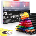 Colouring Pens 48 Colours Dual Brush Pens Felt Tip Pens Art Markers Drawing, Painting, Calligraphy, Colouring Books.