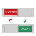Convenient to Use Waterproof Office Door Sign Self adhesive ABS Reminder Signs VACANT OCCUPIED Door Slider Signs Conference Room. 