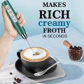 Milk Frother Handheld for Coffee, Electric Whisk, Drink Mixer with Stainless 3 Whisks, Rechargeable Hand Frother. 