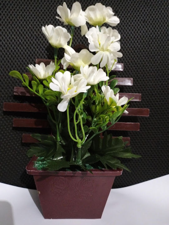 Artificial Flower Balcony Potted Plant Flowers Bouquet Wedding Home Garden Decor