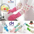 High Quality Long PVC Kitchen Gloves 2Pcs, Silicone Dishwashing Kitchen Hand Gloves. 