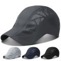 Summer Sports Mens Sun Hats Breathable Mesh Quick-drying Visor Caps Outdoor Gorro Hombre Boina Golf Hat Fashion Solid Flat Cap. 