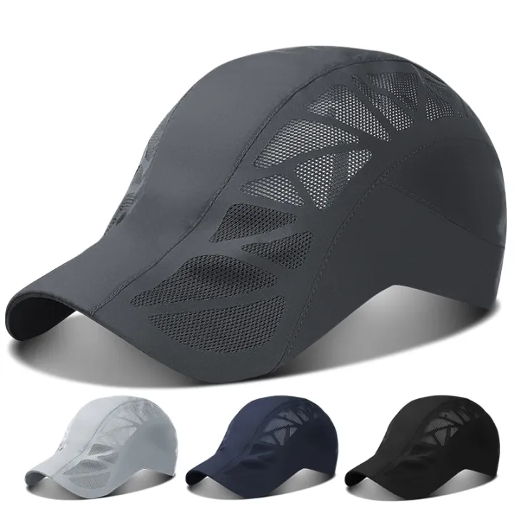 Summer%20Sports%20Mens%20Sun%20Hats%20Breathable%20Mesh%20Quick-drying%20Visor%20Caps%20Outdoor%20Gorro%20Hombre%20Boina%20Golf%20Hat%20Fashion%20Solid%20Flat%20Cap%20-%20Image%202