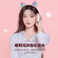 STN28 cat ear luminous Bluetooth headset head-mounted cute wireless live broadcast girl children's headset.