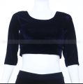 Indian Stylish Velvet Blouses Three Quarter Sleeves For Women.. 