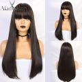 Full Head Synthetic Women Wigs Long Natural Black Straight Hair Wig For Women. 