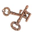Enigma Puzzle Key Lock IQ Brain Teaser Zinc Alloy Toys. 