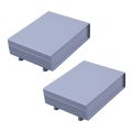 2X Plastic Electrical Enclosure Junction Box 152x120x42mm Light Grey. 
