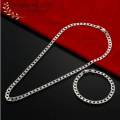 Metal Men Chain Bracelet & Necklace 2Pcs.