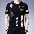 Black Colour Half Sleeve T Shirt For Men. 